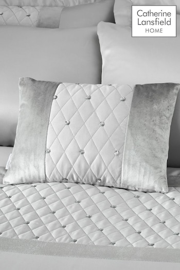 Catherine Lansfield Silver Sequin Cluster Cushion (277679) | £16