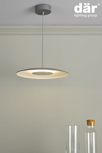 Dar Lighting Grey Enoch LED Ceiling Light Pendant (277704) | £69