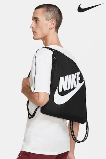 Nike Black Heritage Drawstring Bag (278668) | £18