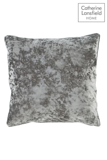 Catherine Lansfield Silver Crushed Velvet Cushion (278830) | £16
