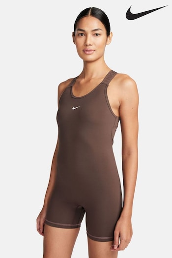 Nike Brown Dri-FIT Pro Unitard Jumpsuit Bodysuit (279092) | £50