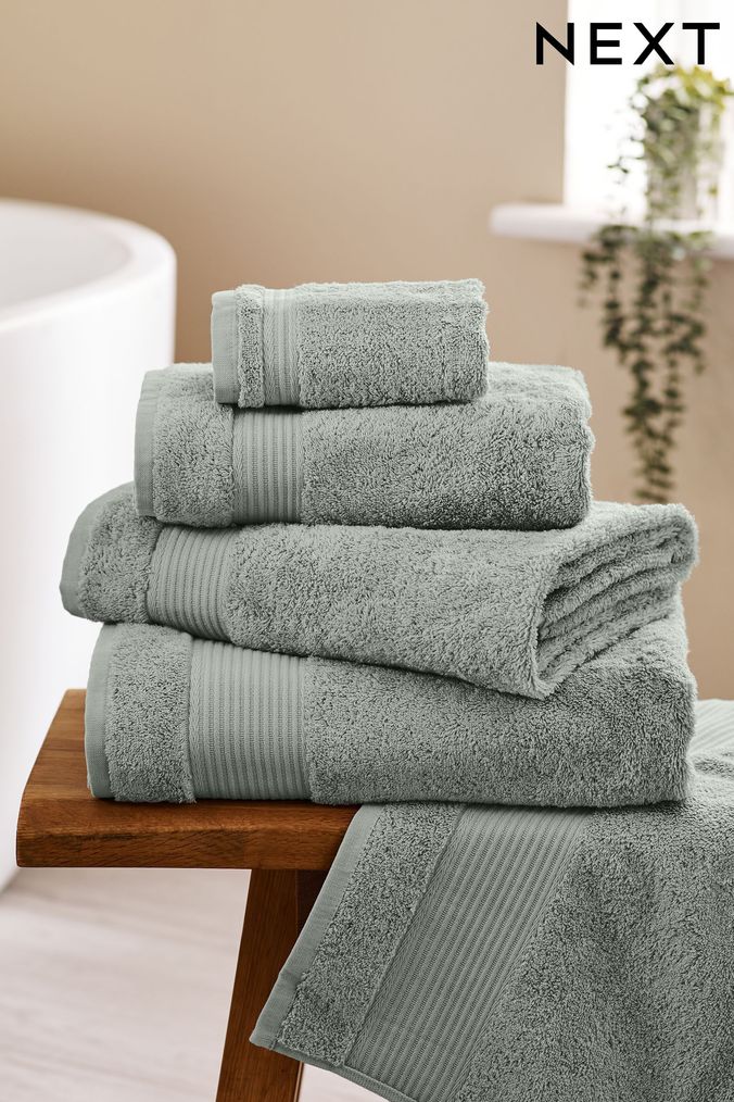 Dark sage green bath towels shop