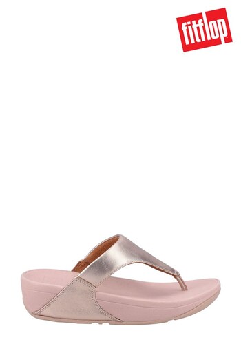 FitFlop Blue Lulu Leather Toe-Post Sandals (279478) | £75