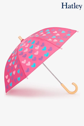 Hatley Pink Fun Hearts Umbrella (279563) | £18