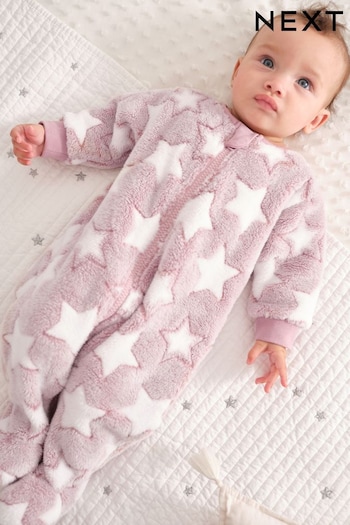 Pink Fleece Baby Sleepsuit (279623) | £12 - £14