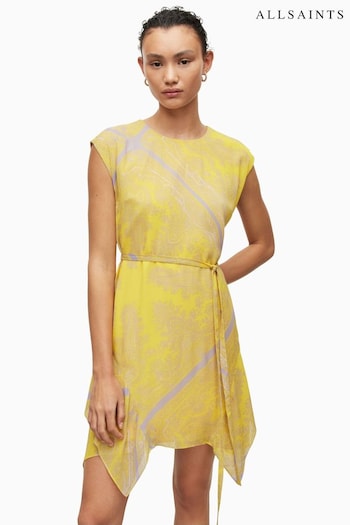 AllSaints Yellow Audrina Rafaela Dress (279795) | £179