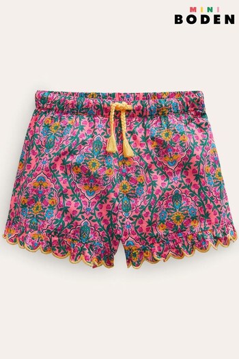 Boden Pink Scalloped-Hem Shorts (279888) | £25 - £29