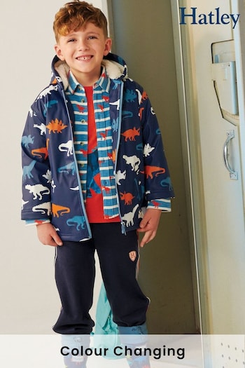 Hatley Blue Dino Silhouettes Colour Changing Raincoat (279962) | £55