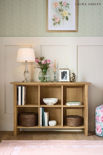 Laura Ashley Oak Milton Low Bookcase (280369) | £610