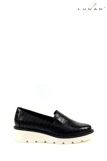 Lunar Rowan Croc Black Shoes (280462) | £45