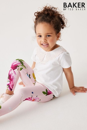 Baker by Ted Baker Pink Organza Collared T-Shirt And Leggings Set (280682) | £33 - £36