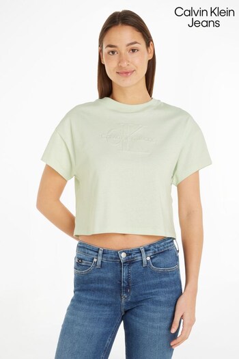Calvin Klein Jeans Green Embossed MonologoT-Shirt (280832) | £45