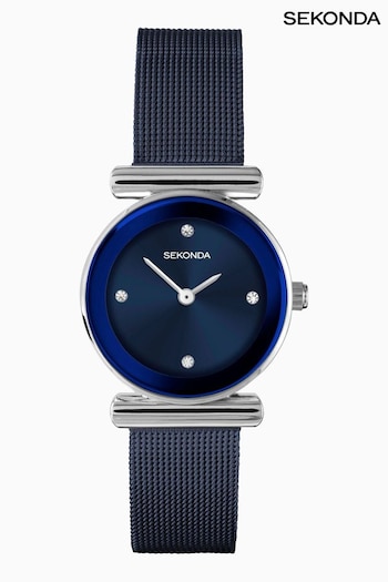 Sekonda Ladies Blue Stainless Steel Mesh Bracelet Watch (281166) | £60