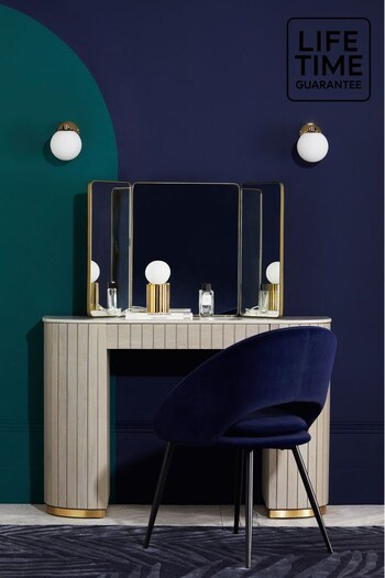Brass Effect Tri-Fold Dressing Table Mirror (281422) | £115