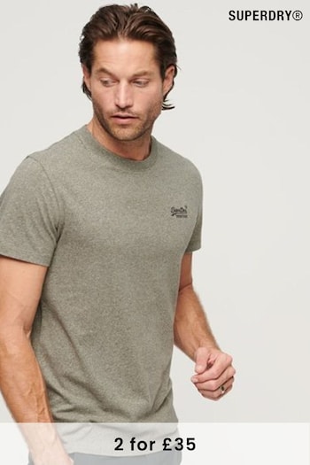 Superdry Dark Grey Vintage Logo Cap Sleeve T-Shirt (282090) | £20