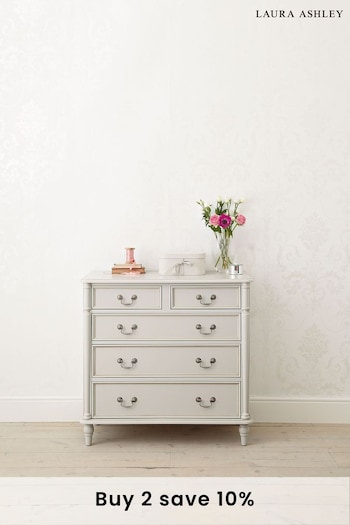 Laura Ashley Dove Grey Clifton 2+3 Drawer Chest (282257) | £785