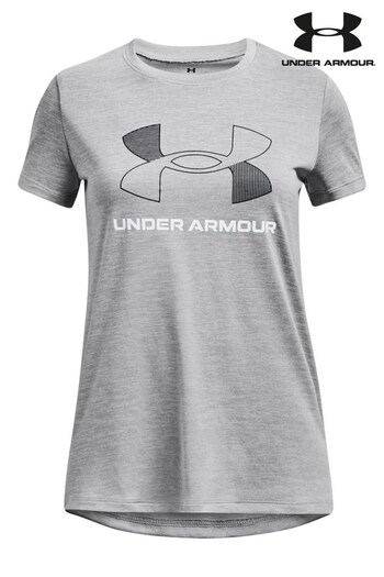 Under Armour Grey UA Tech BL Twist Short Sleeves T-Shirt (282328) | £18