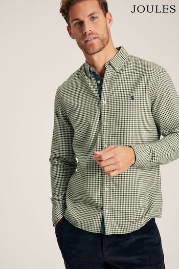 Joules Fletcher Green Classic Fit Brushed Cotton Gingham Shirt (282653) | £59.95