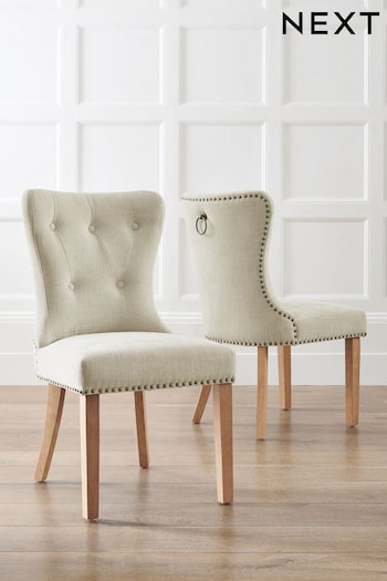 Soft Texture Light Natural Blair Natural Leg Dining Chairs Set of 2 (283568) | £330