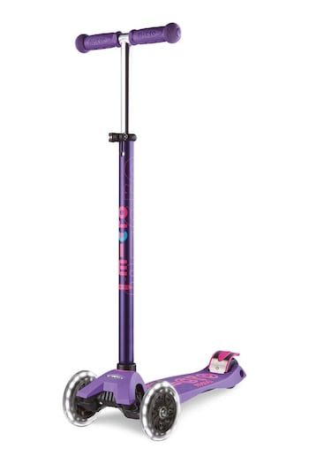 Micro Scooters Purple Maxi Deluxe LED Three Wheel Scooter 5-12 Years (283695) | £145