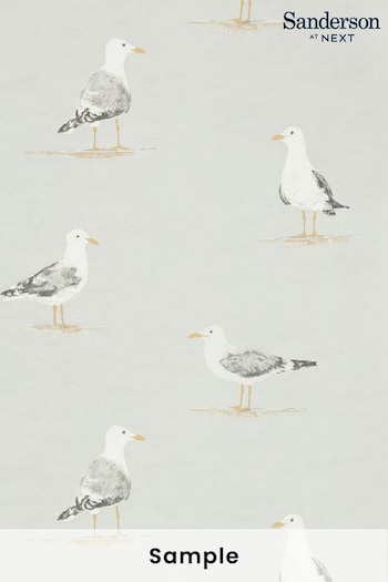 Sanderson Home Grey Shore Birds Wallpaper Wallpaper (283899) | £59