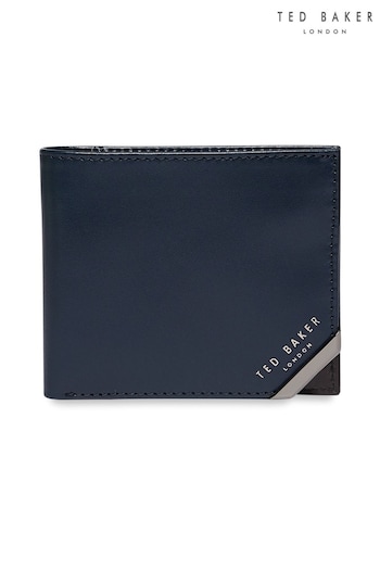 Ted Baker Korning Blue Leather Bifold Wallet (284131) | £59