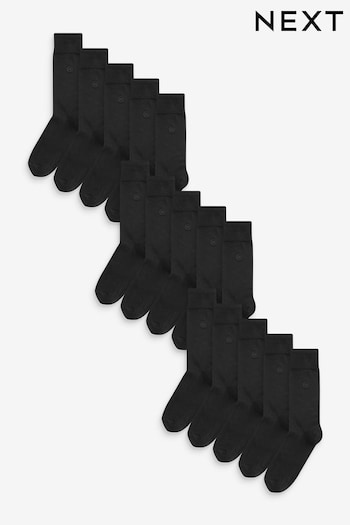 Black Logo 15 Pack Black Embroidered Lasting Fresh Socks (284333) | £32