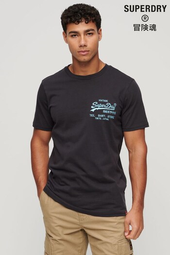 Superdry Black Neon VL T-Shirt (284436) | £30