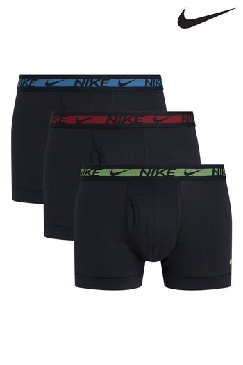 Nike Black Mens Underwear Ultra Stretch Micro Trunks 3 Pack (284450) | £36