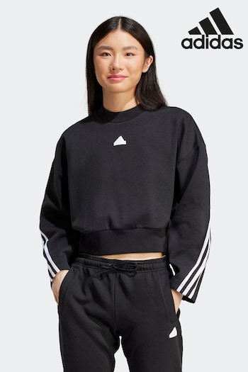 adidas Black Sportswear Future Icons 3-Stripes Sweatshirt (284502) | £50