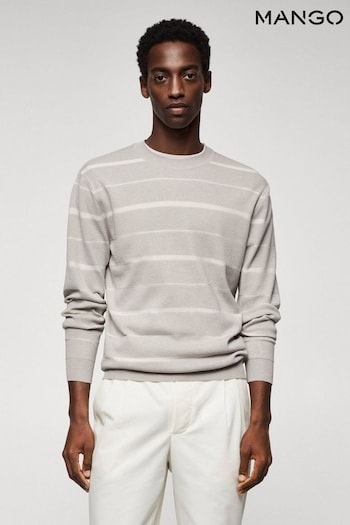 Mango Grey Striped Modal Sweater (284521) | £50