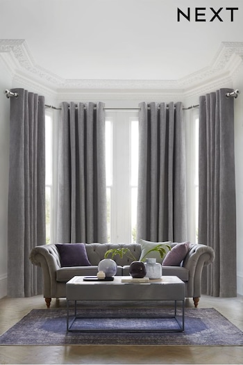 Brushed Silver 4m Bendable Bay Window Curtain Pole Kit (284951) | £95