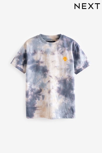 Grey Relaxed Fit Tie-Dye Short Sleeve T-Shirt (3-16yrs) (285499) | £7 - £10