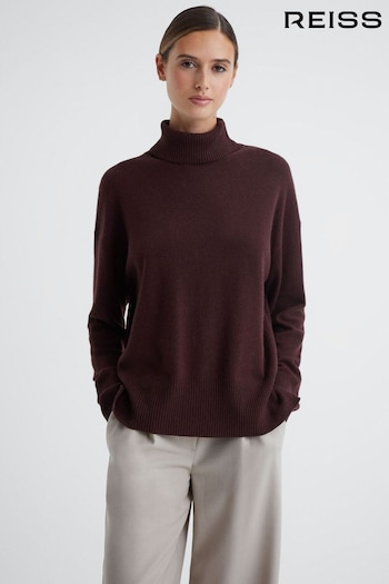 Reiss Berry Alexis Cashmere Wool Funnel Neck Jumper (285662) | £98
