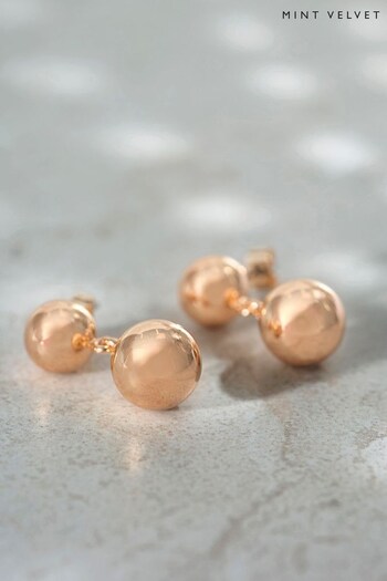 Mint Velvet Gold Tone Sphere Earrings (286719) | £25