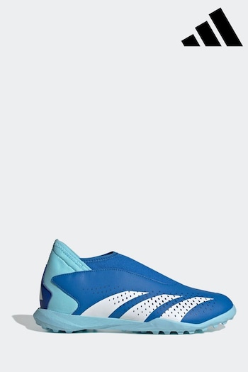 adidas Blue/White Sport Performance Kids Predator Accuracy.3 Laceless Turf Boots (287388) | £55