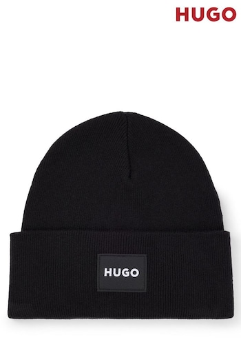 HUGO Black Box Logo Beanie Hat (287433) | £49