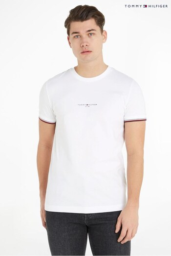Tommy Hilfiger Logo Tipped White T-Shirt (287712) | £50