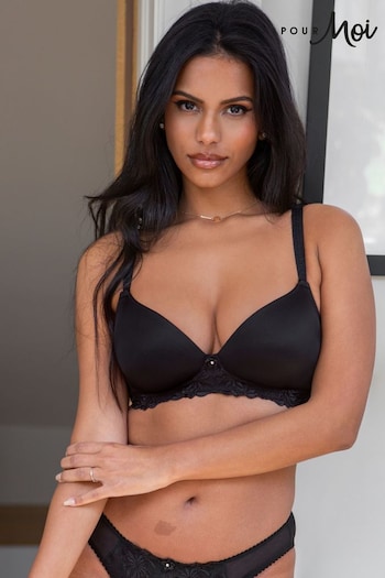 Pour Moi Black St Tropez Padded Non Wired T-Shirt Bra (288080) | £26
