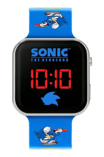 Peers Hardy Blue Sonic the Hedgehog LED Watch with Printed Character Strap (288625) | £13