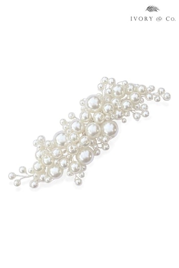 Ivory & Co Silver Pearl Blossom Statement Clip (288758) | £35