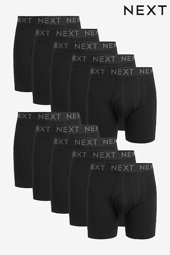 Black 10 pack Sports Longer Length A-Fronts (289208) | £46