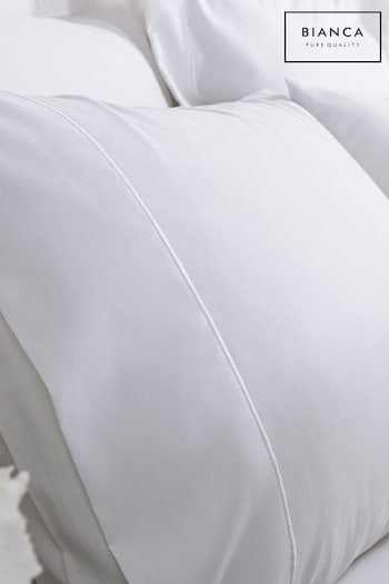 Bianca Set of 2 White Luxury 800 Thread Count Cotton Sateen Housewife Pillowcases (289218) | £25