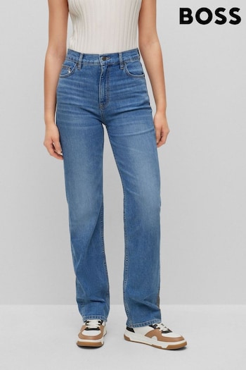BOSS Blue Ada High Waisted Straight Leg Jeans (289256) | £159