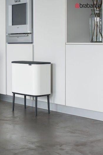 Brabantia White Bo 3 x 11L Touch Bin (289442) | £150