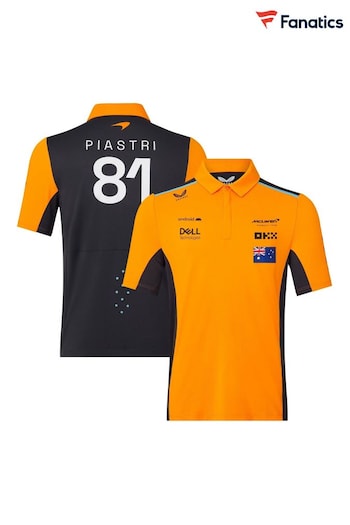 Fanatics Orange McLaren 2023 Team Oscar Piastri Driver Polo Shirt (289522) | £70