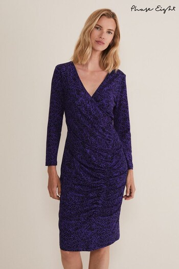 Phase Eight Purple Theadora Jersey Midi Dress (289534) | £99