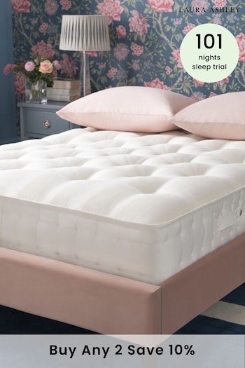 Laura Ashley White Addington Pocket Sprung Firm Mattress (289698) | £799 - £999