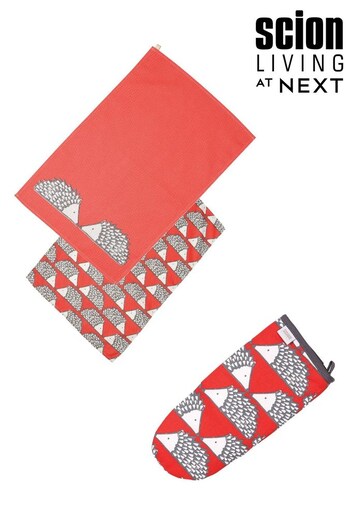 Scion Red Spike Gauntlet & Set of 2 Tea Towels (289768) | £35