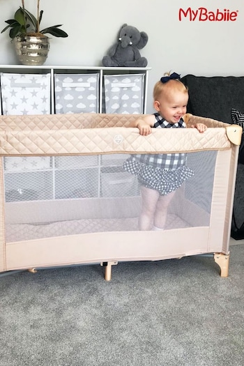 My Babiie Blush Pink Quilted Travel Cot (289917) | £60